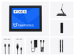 Touchscreen 8 Pollici Metallo (4:3)