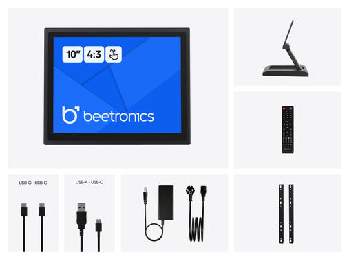 10 Zoll Touchscreen Metall (4:3)