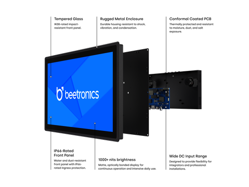 10 Zoll Touchscreen Metall (High-Brightness)