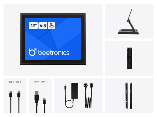 Touchscreen 12 Pollici Metallo (4:3)