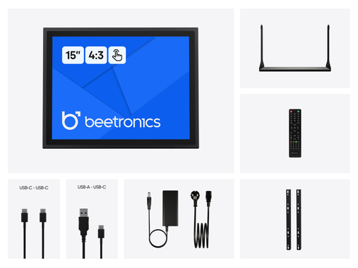 Touchscreen 15 Pollici Metallo (4:3)