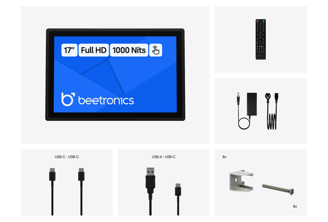 17 Zoll Touchscreen Metall (High-Brightness)