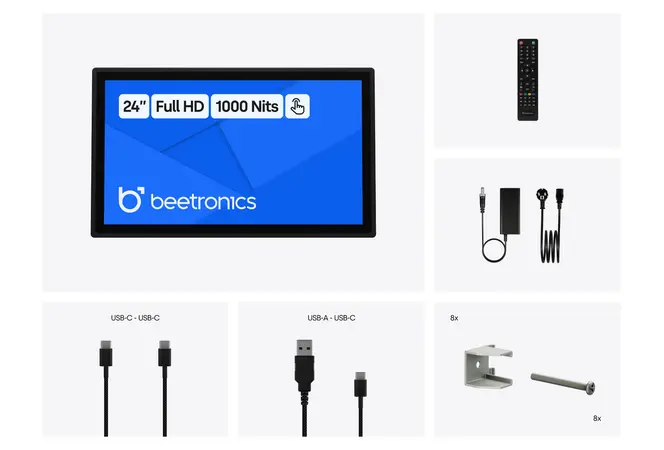 Touchscreen 24 Pollici Metallo (Alta Luminosità)