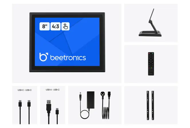 Touchscreen 8 Pollici Metallo (4:3)