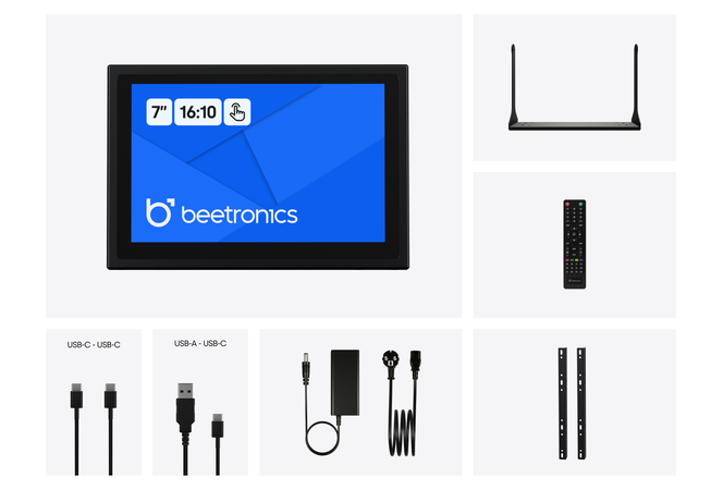 7 Zoll Touchscreen Metall