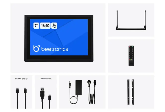 Touchscreen 7 pollici metallo