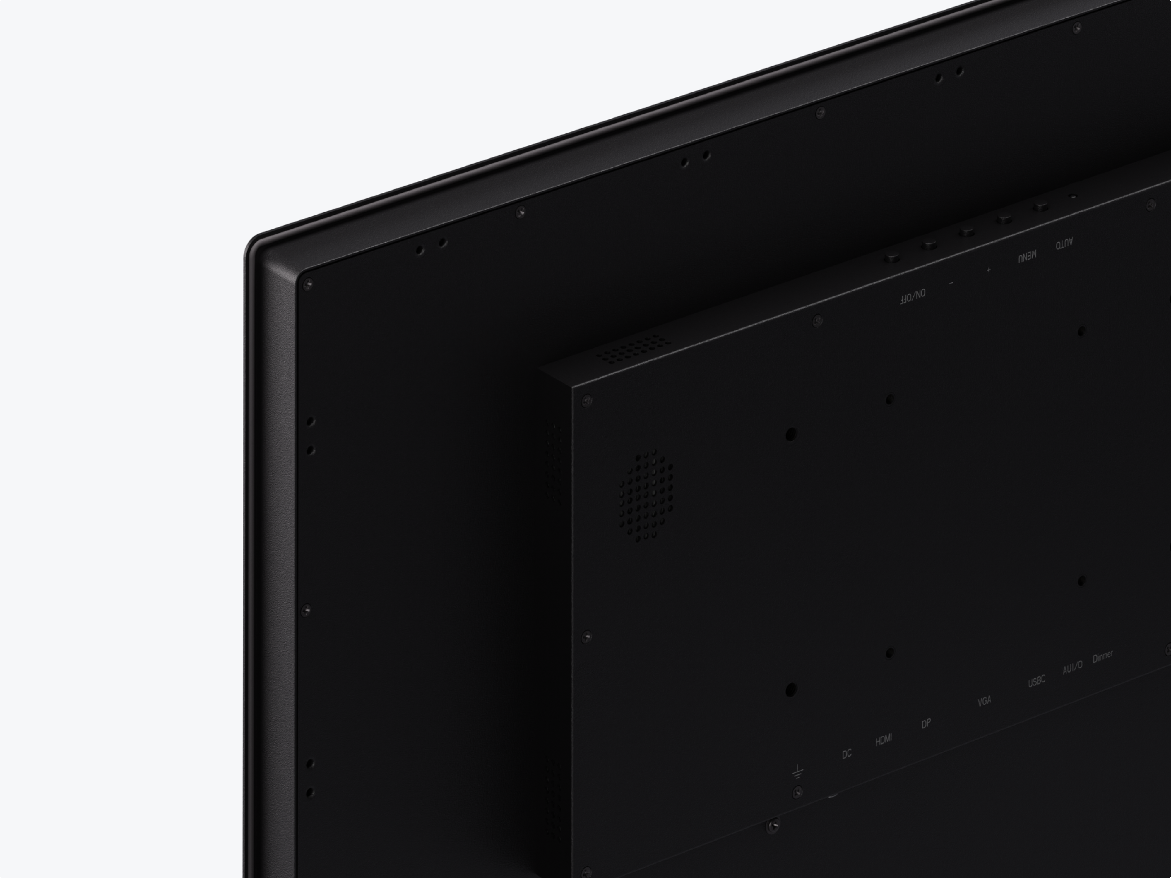 Reinforced metal casing with slimmer bezels for panel mounting